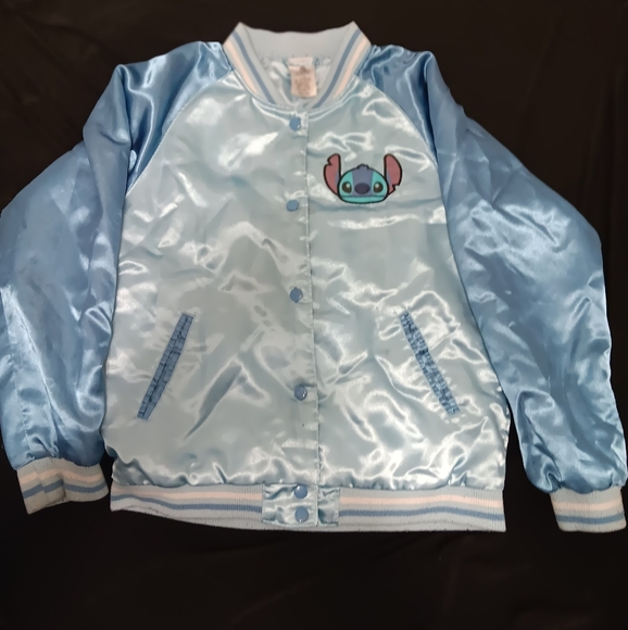 EUC Disney Store Stitch Varsity Jacket Kids - Picture 1 of 11